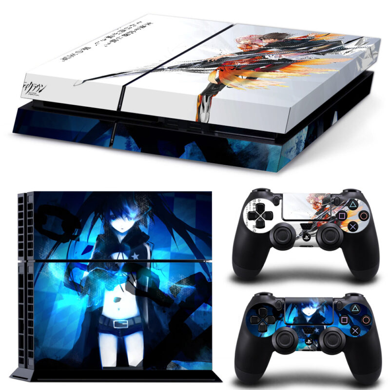 Black Rock Shooter Girl Neon PS4 Skin Sticker