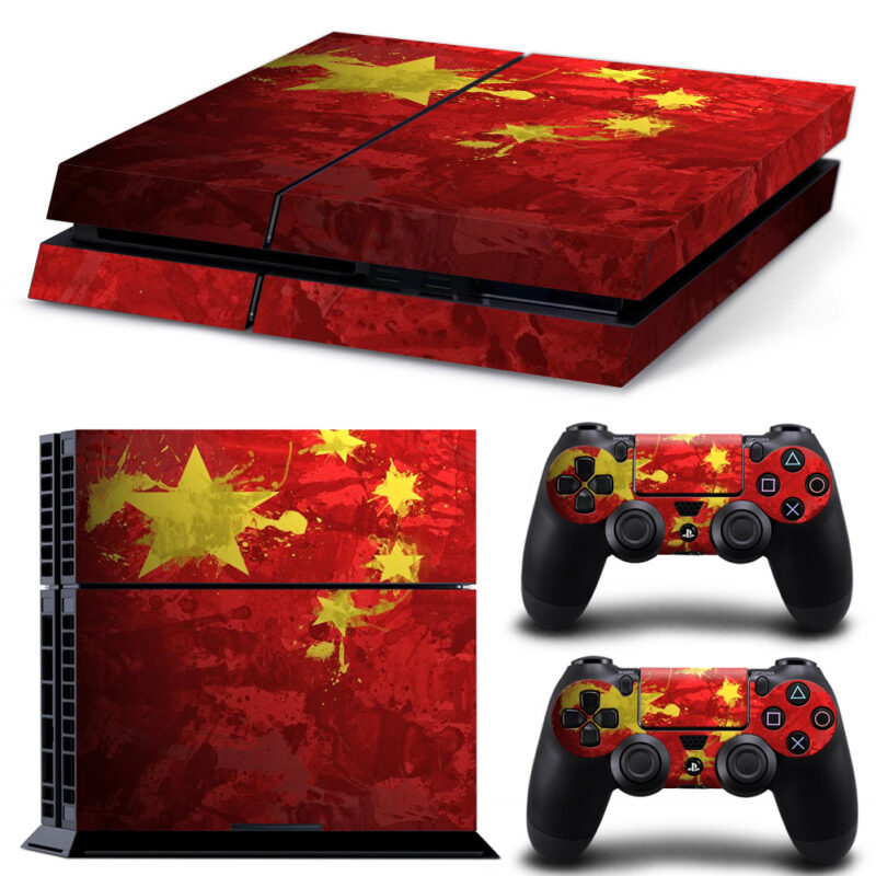 China Flag Pattern PS4 Skin Sticker