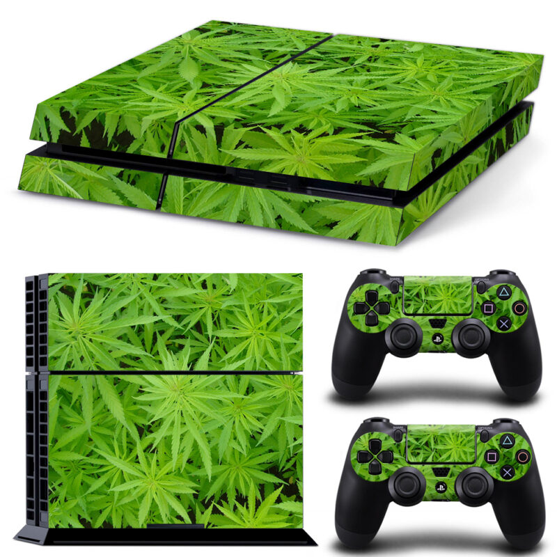 Hemp Leaves PS4 Skin Sticker