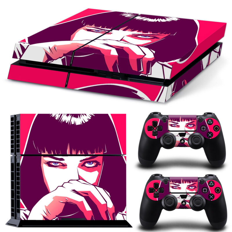 Mia Wallace Pulp Fiction Fan Art PS4 Skin Sticker