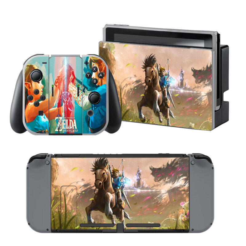 The Legend Of Zelda Breath Of The Wild Decal Cover For Nintendo Switch OLED & Nintendo Switch Design 3