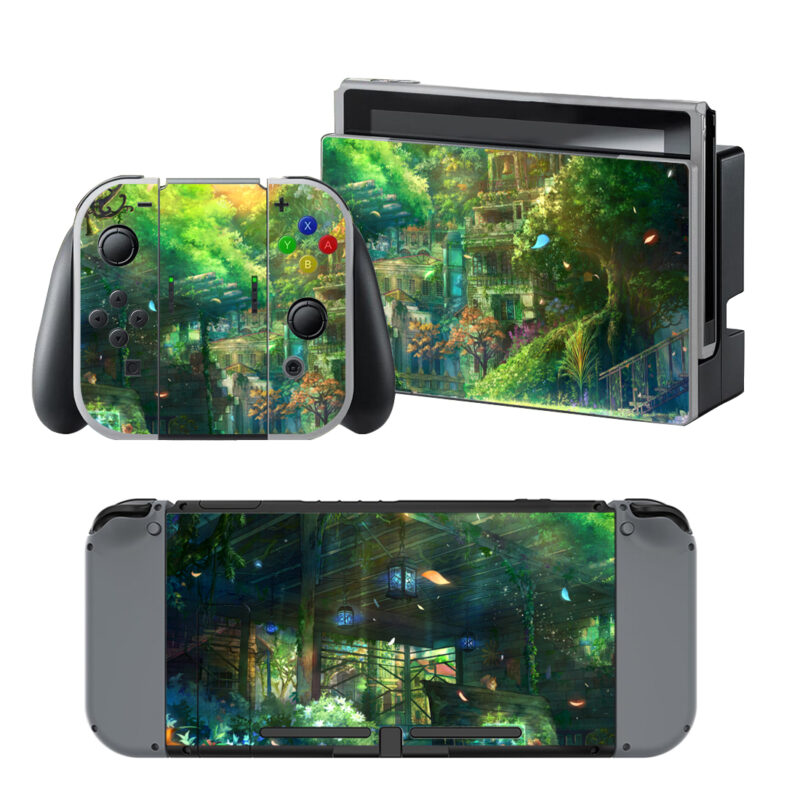 Nature House Painting Decal Cover For Nintendo Switch & Nintendo Switch OLED