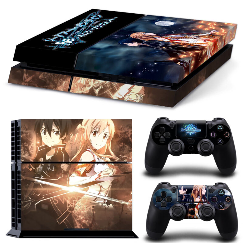 Re Zero And Sword Art Online PS4 Skin Sticker