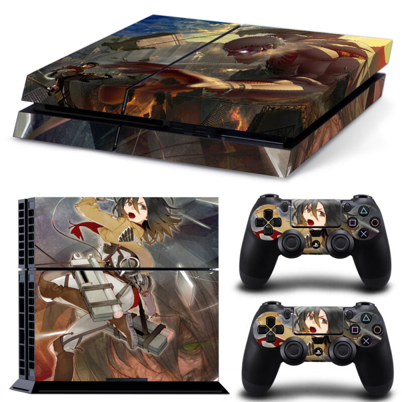 Attack On Titan Skin Sticker For PS4 And Controllers