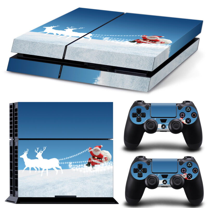 Santa Claus With Reindeer PS4 Skin Sticker