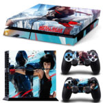 Metal Gear Solid And Mirrors Edge Crossover Skin Sticker For PS4 And Controllers