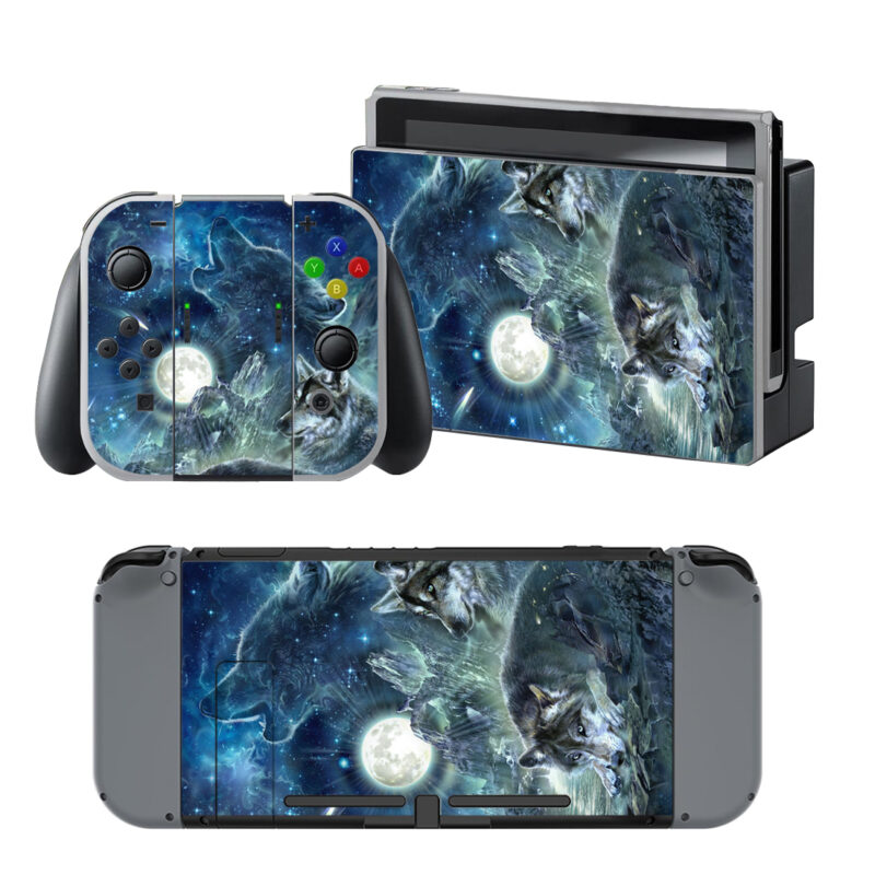 Night Wolf Art Decal Cover For Nintendo Switch & Nintendo Switch OLED