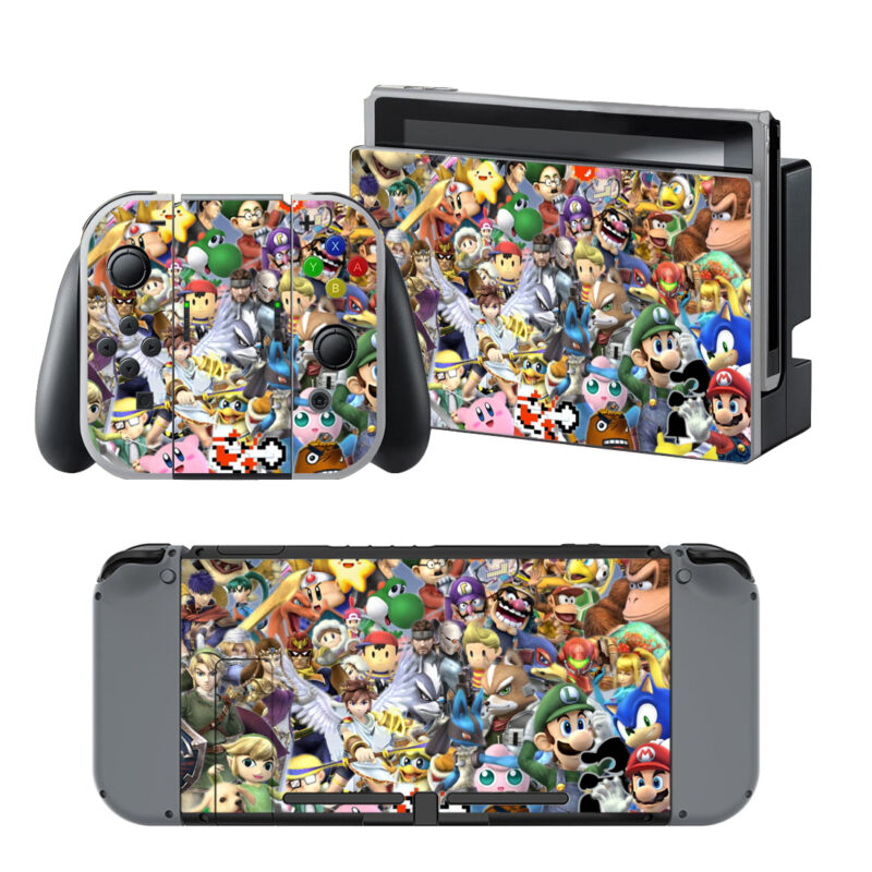 Super Smash Bros Decal Cover For Nintendo Switch OLED & Nintendo Switch