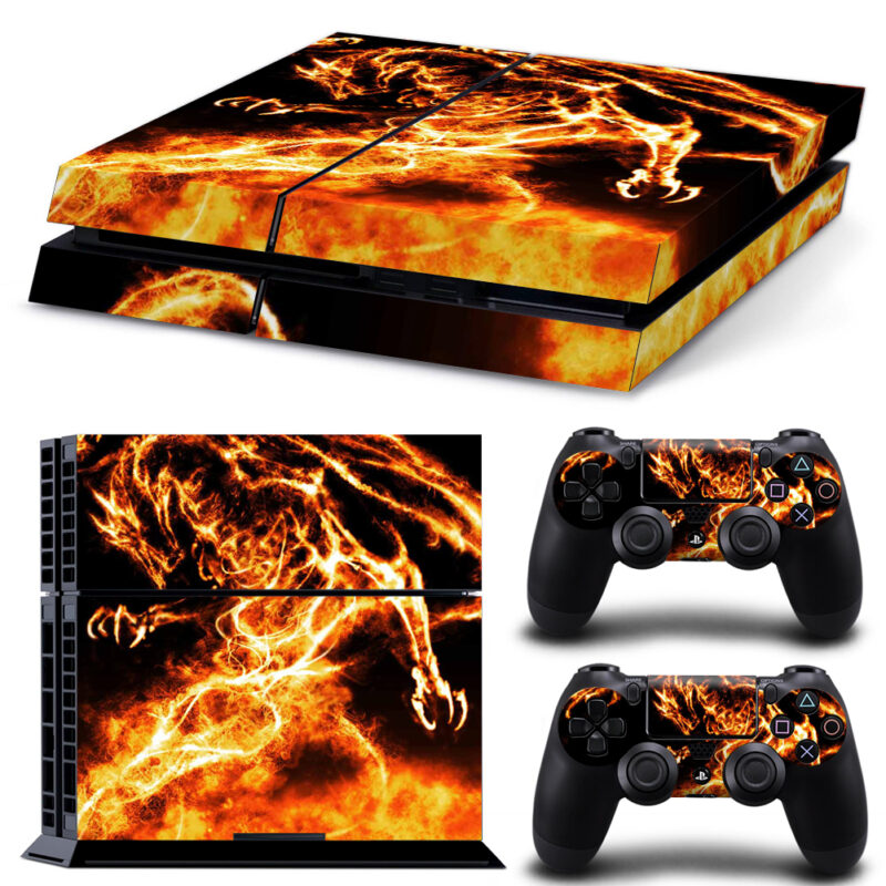 Fire Dragon PS4 Skin Sticker