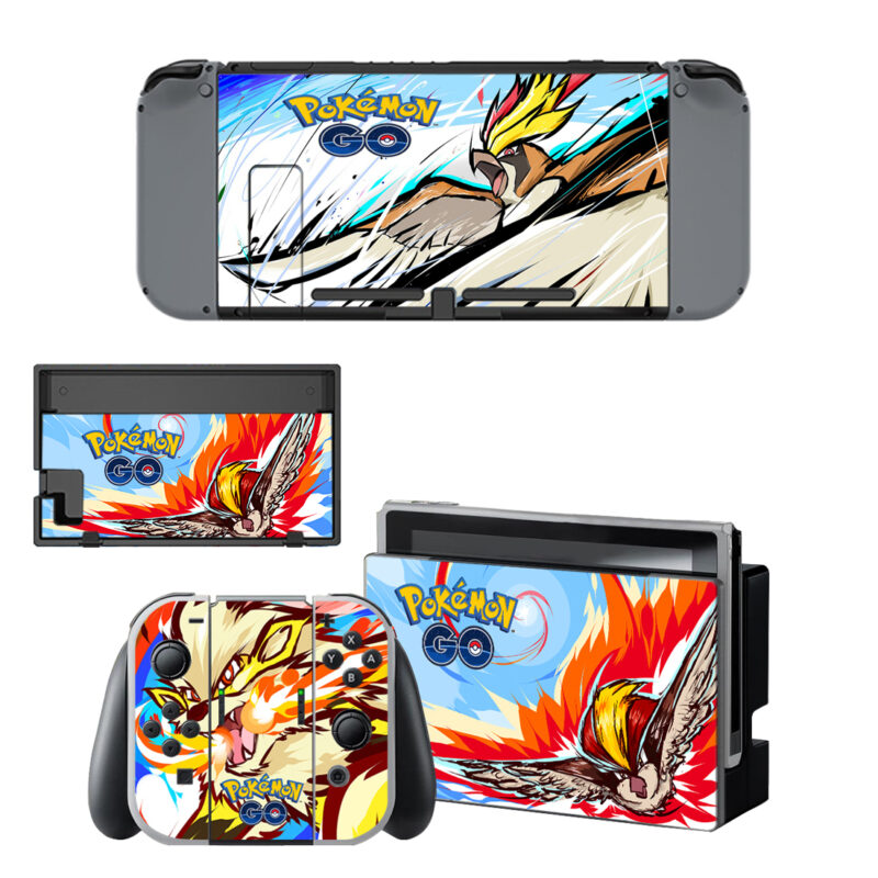 Pokemon Mega Pidgeot And Arcanine Skin Sticker For Nintendo Switch & Nintendo Switch OLED