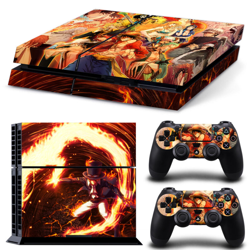 Sabo Fire Dragon And One Piece 002 PS4 Skin Sticker