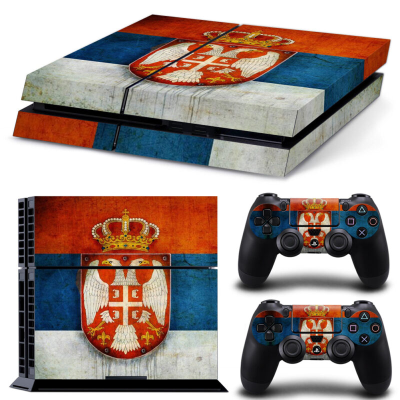 Flag Of Serbia PS4 Skin Sticker