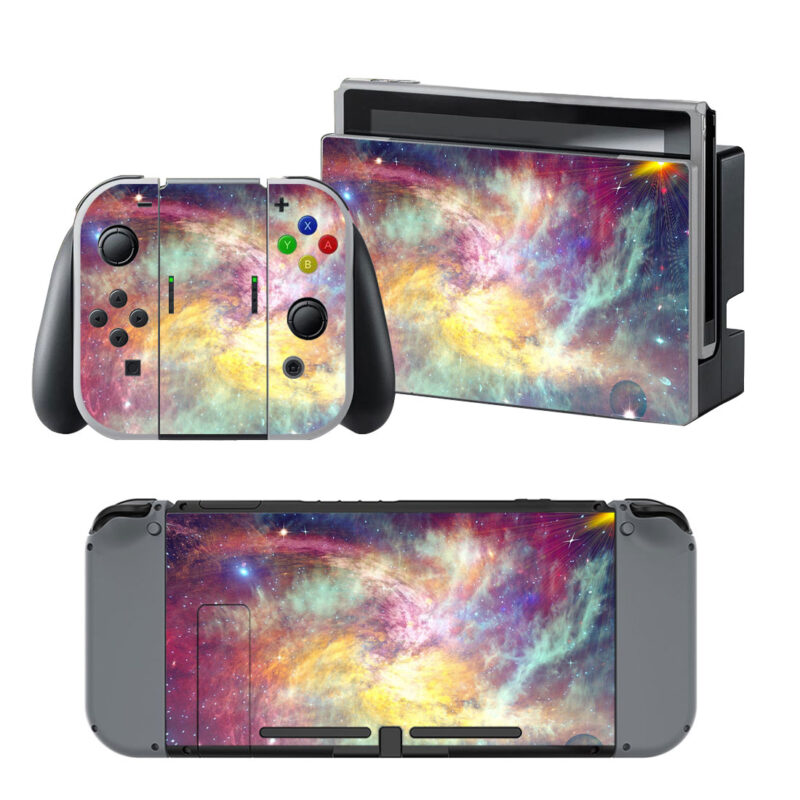 Multicolor Space Decal Cover For Nintendo Switch & Nintendo Switch OLED Design 1