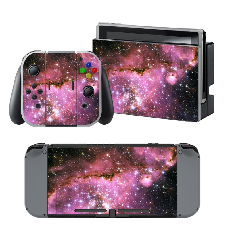 Pink Galaxy Decal Cover For Nintendo Switch & Nintendo Switch OLED Design 1