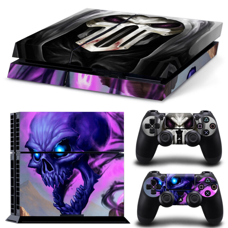 World Of Warcraft Skull Artwork Skin Sticker For PS4 And Controllers