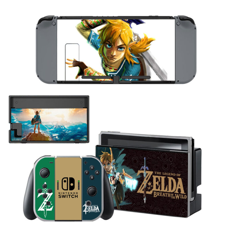 The Legend Of Zelda Breath Of The Wild Decal Cover For Nintendo Switch & Nintendo Switch OLED Design 9