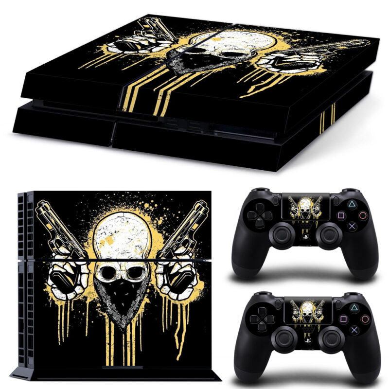 Skull With Gun PS4 Skin Sticker