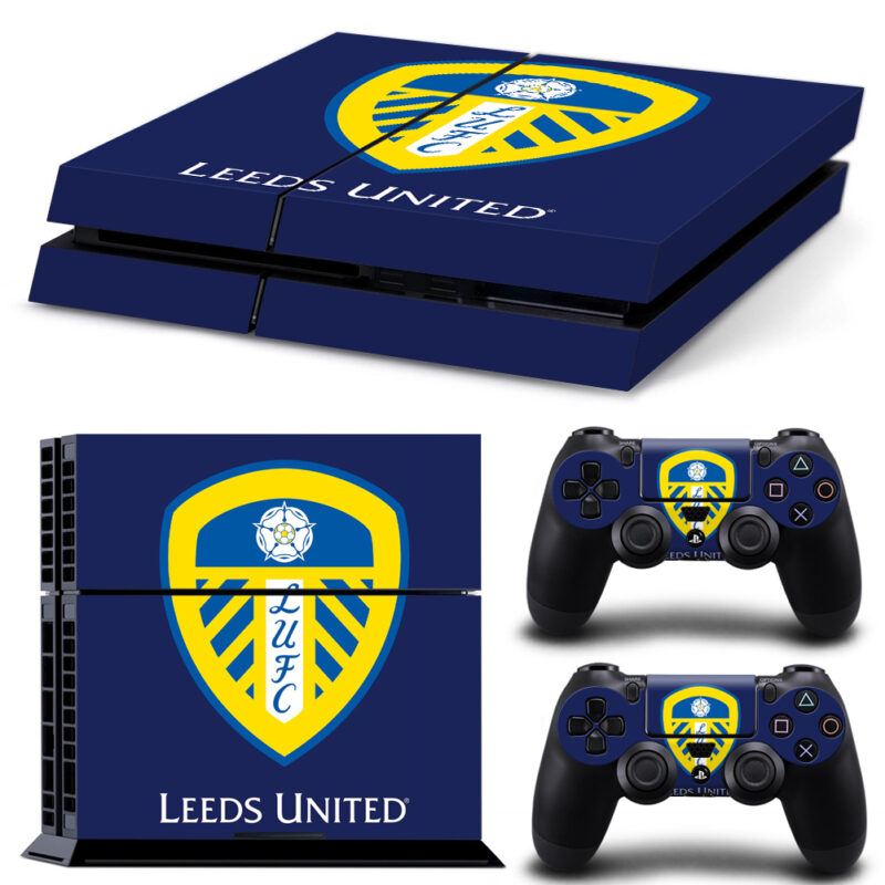 Leeds United FC Skin Sticker For PS4 And Controllers Design 4