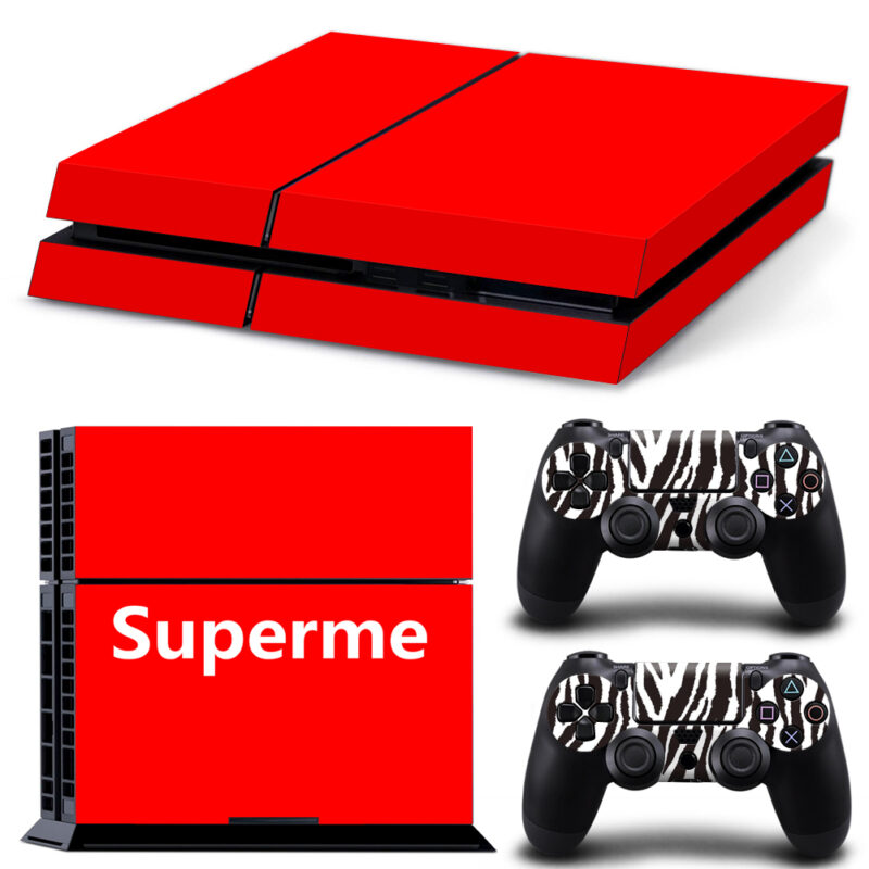 Red Supreme PS4 Skin Sticker