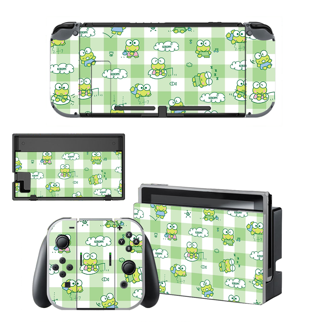 Keroppi Pattern Decal Cover For Nintendo Switch OLED & Nintendo Switch