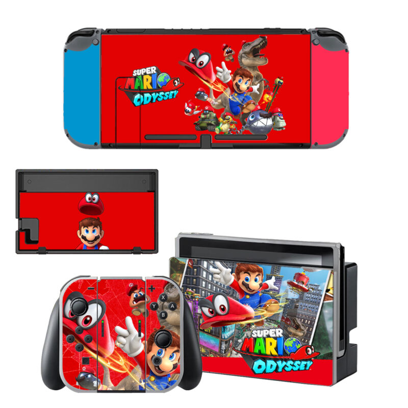 Super Mario Odyssey Skin Sticker For Nintendo Switch OLED & Nintendo Switch Design 1