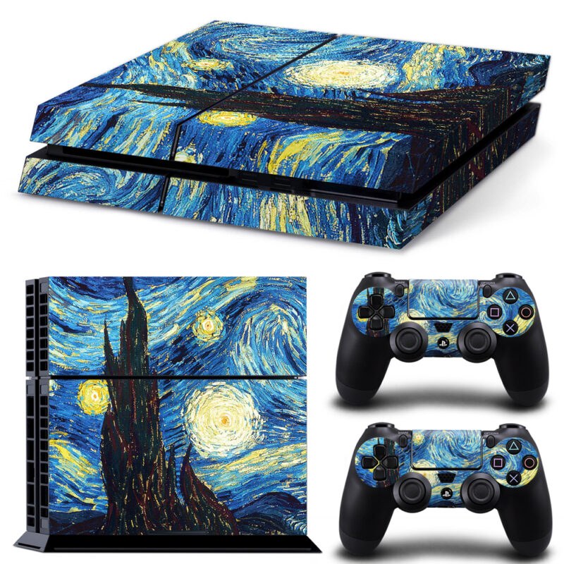 Vincent Van Gogh's The Starry Night Painting PS4 Skin Sticker