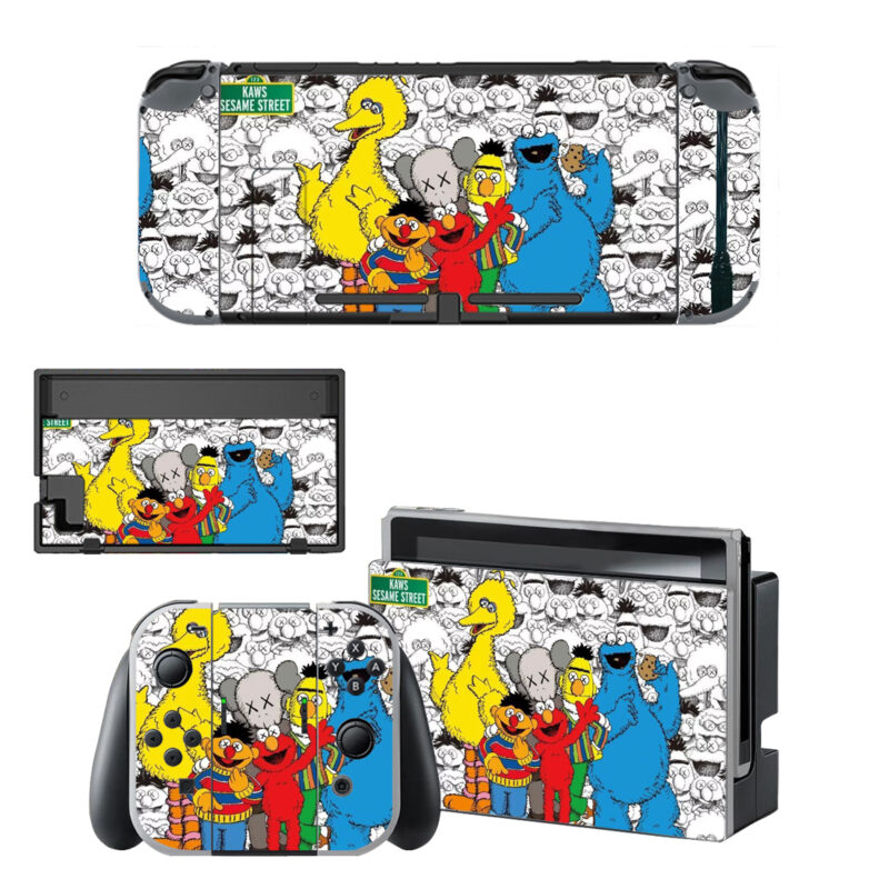 Kaws Sesame Street Decal Cover For Nintendo Switch OLED & Nintendo Switch