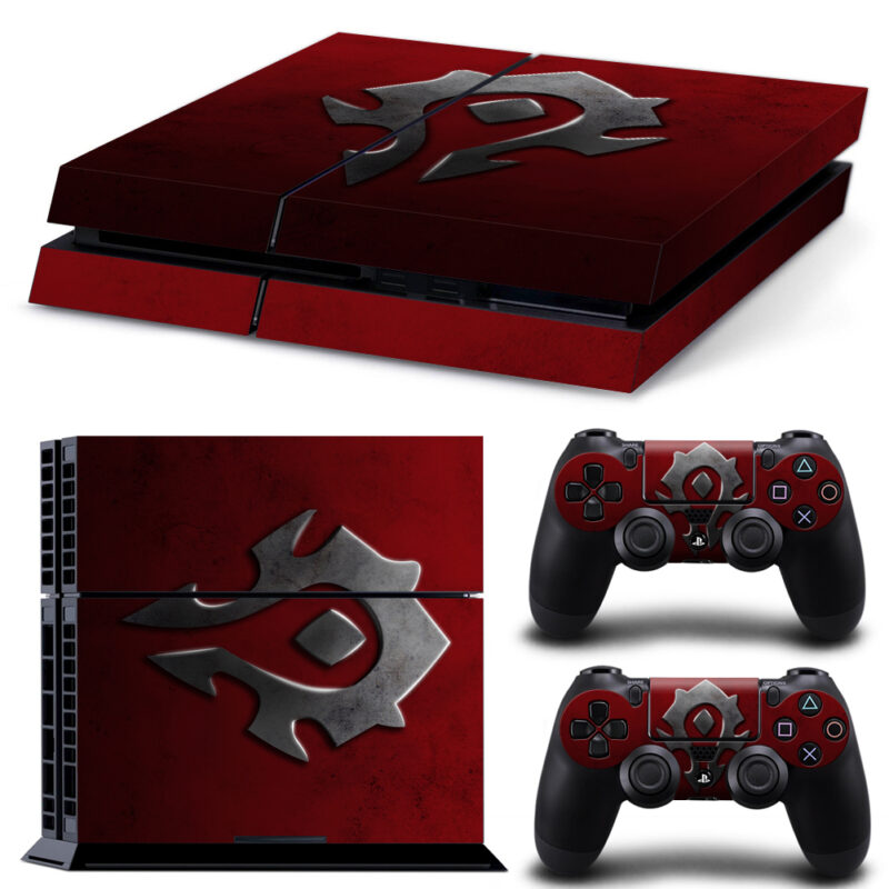 Red World Of Warcraft PS4 Skin Sticker