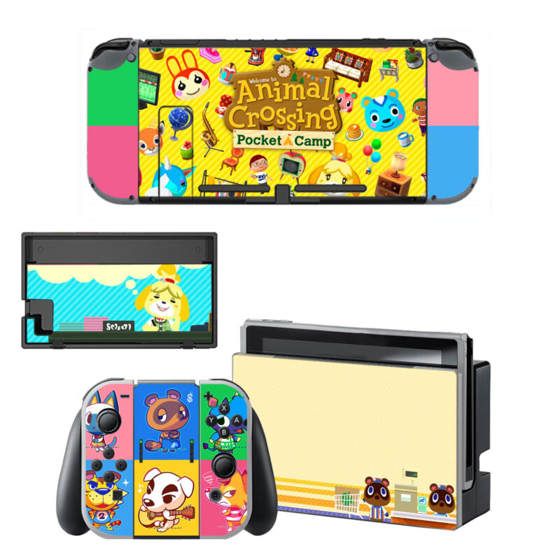 Animal Crossing Pocket Camp Decal Cover For Nintendo Switch OLED & Nintendo Switch