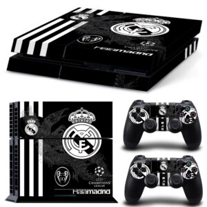 Black Color UEFA Champions League Hala Madrid PS4 Skin Sticker