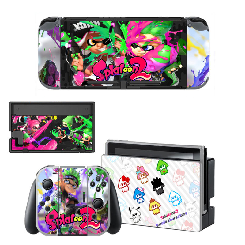 Splatoon 2 Sanrio Characters Skin Sticker For Nintendo Switch OLED & Nintendo Switch