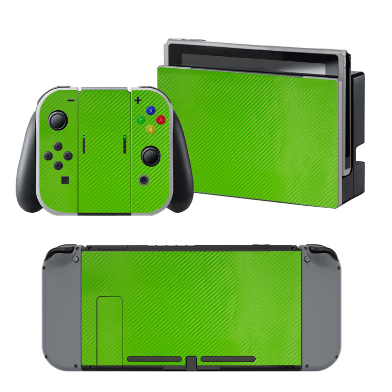 Green Carbon Decal Cover For Nintendo Switch & Nintendo Switch OLED