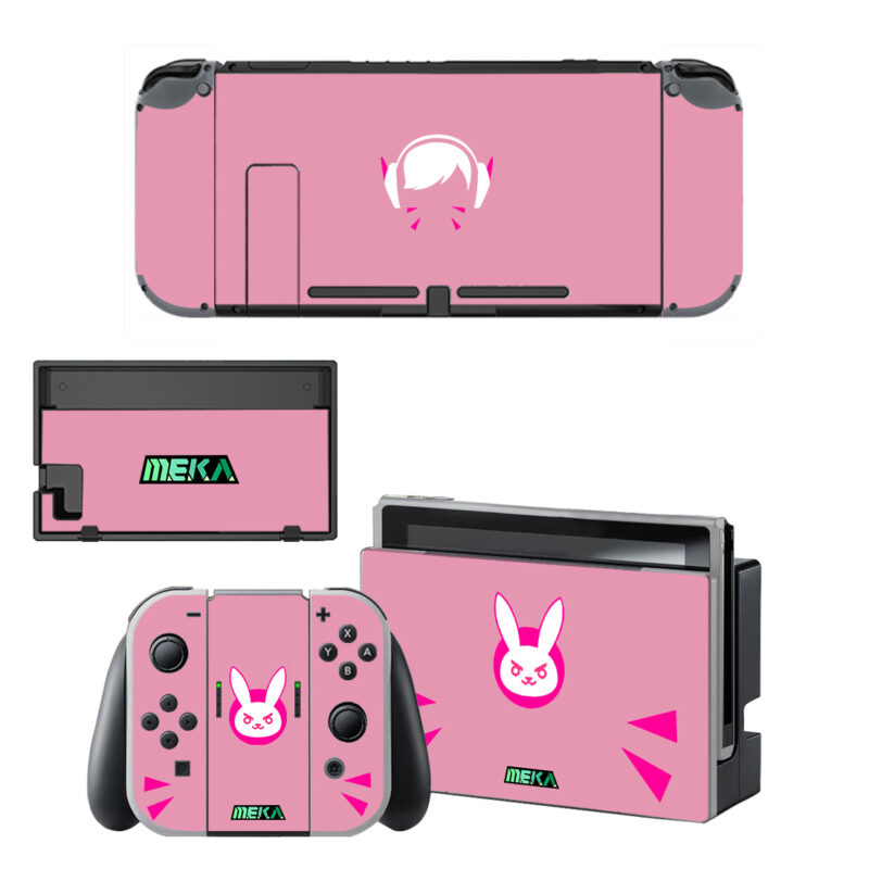 Overwatch D.Va Bunny Decal Cover For Nintendo Switch OLED & Nintendo Switch