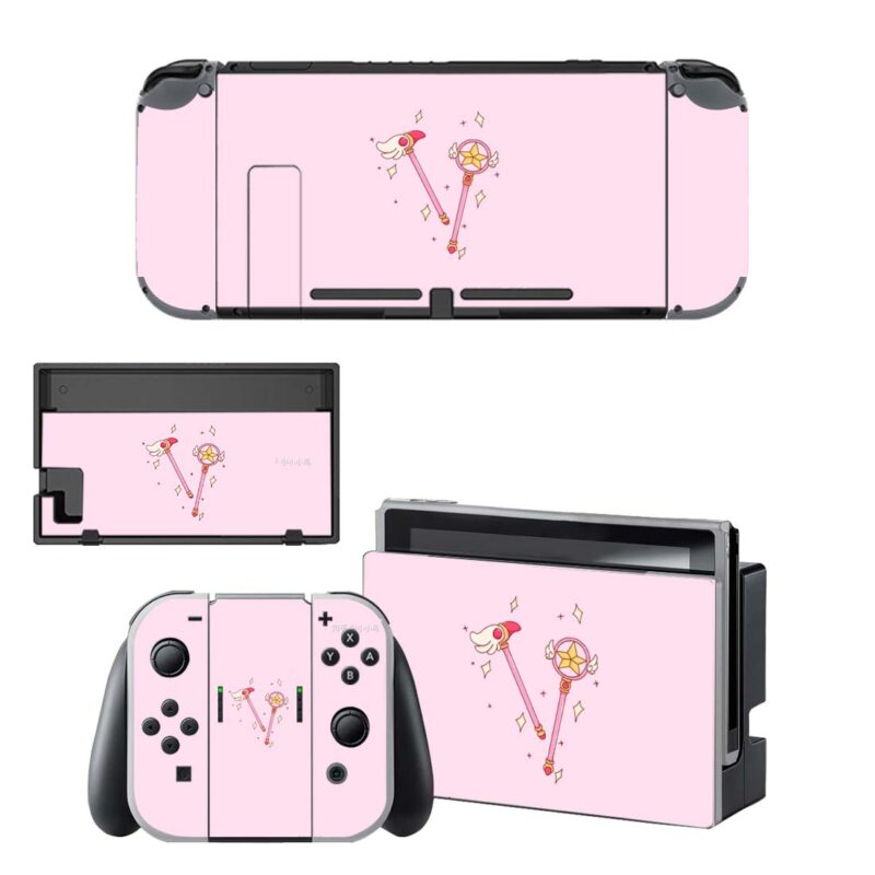 Sakura Kinomoto Wand Skin Sticker For Nintendo Switch OLED & Nintendo Switch