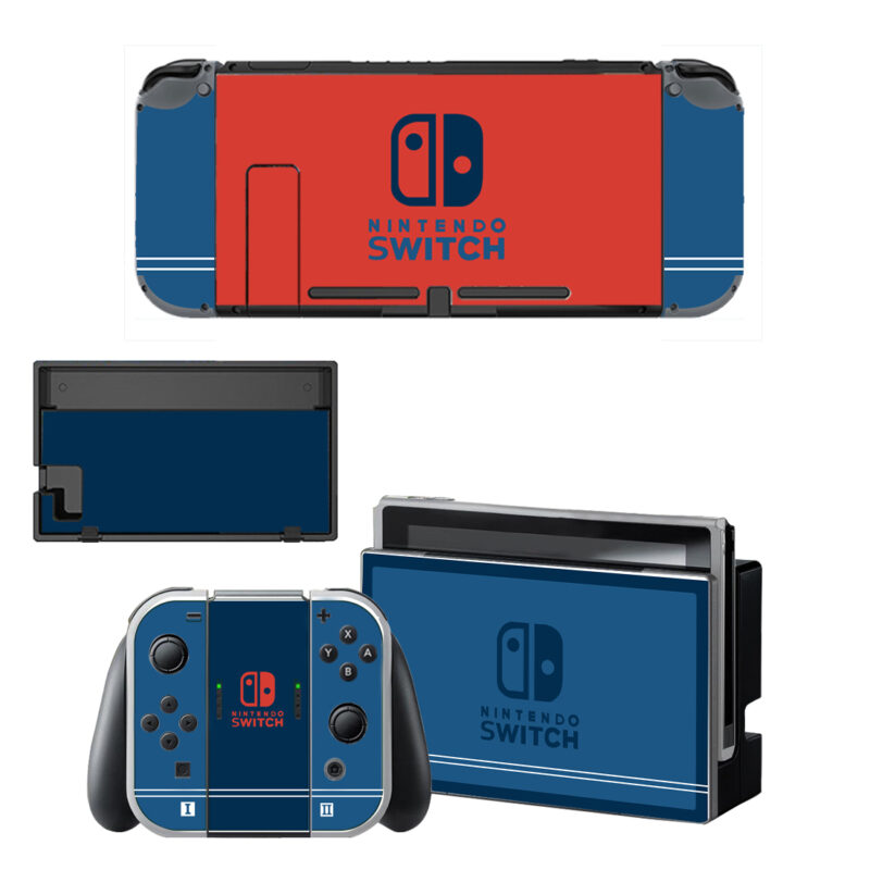 Red And Blue Skin Sticker For Nintendo Switch OLED & Nintendo Switch