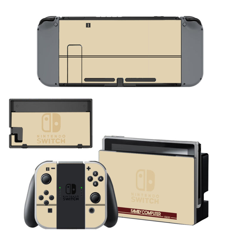 Light Beige Color With Family Computer Decal Cover For Nintendo Switch & Nintendo Switch OLED