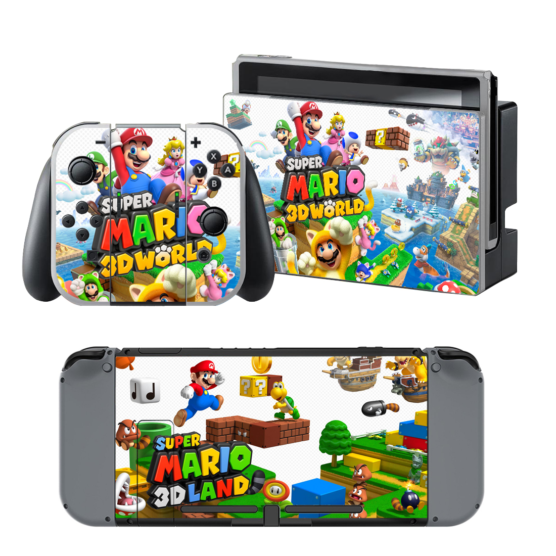 Super Mario 3D Land And 3D World Skin Sticker For Nintendo Switch & Nintendo Switch OLED