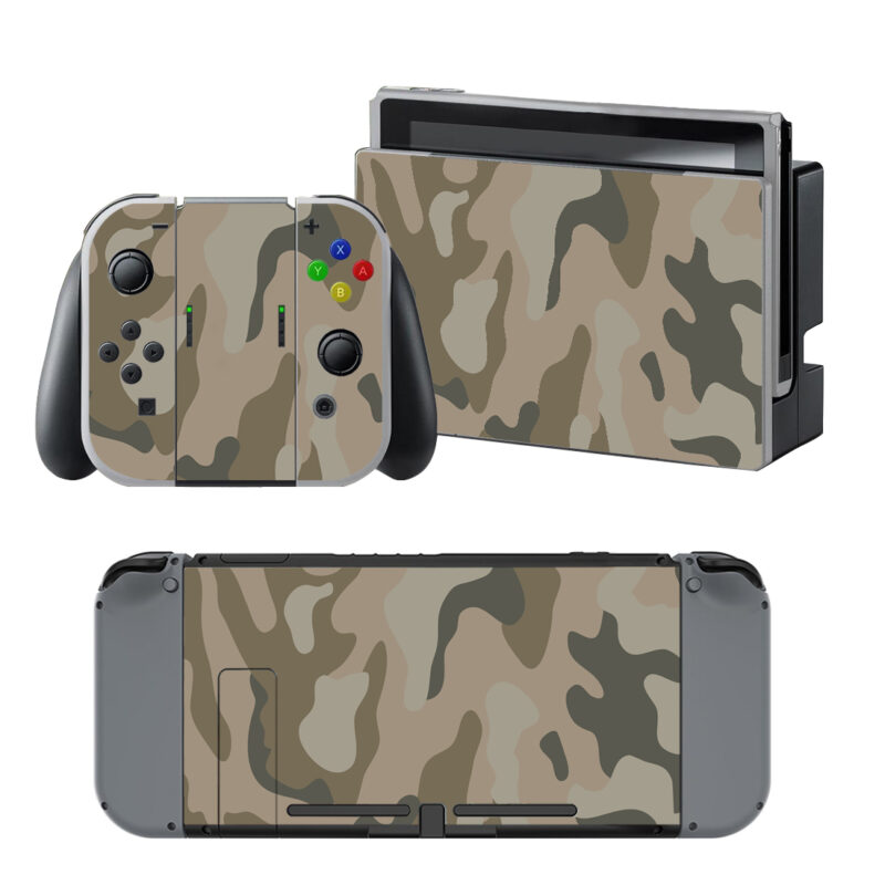 Military Camouflage Decal Cover For Nintendo Switch & Nintendo Switch OLED Design 5