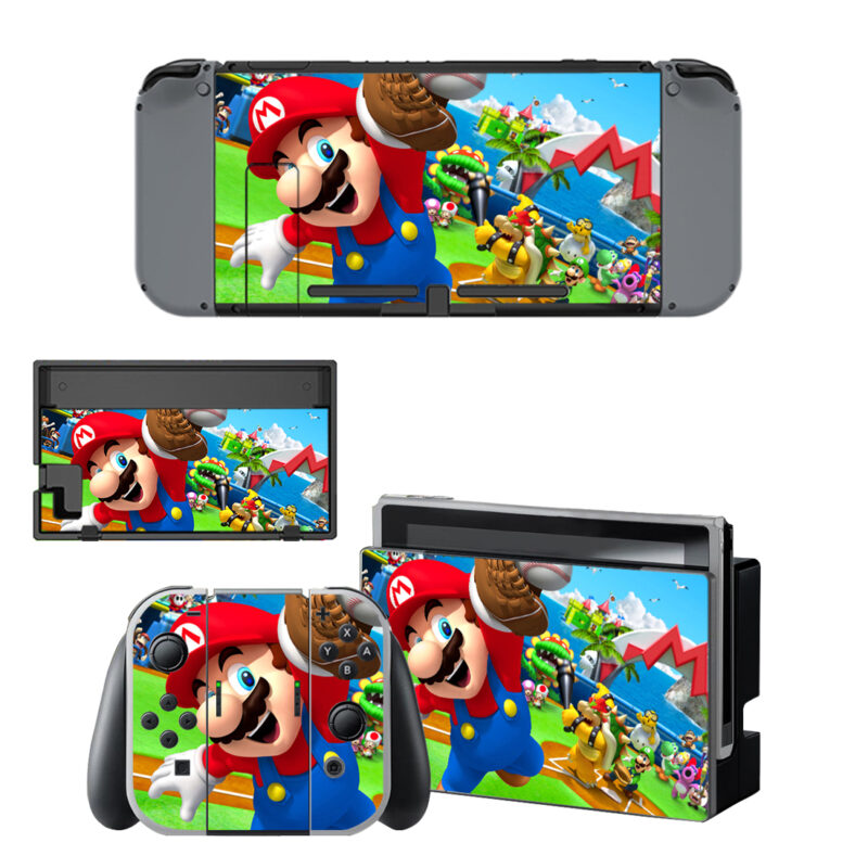 Mario Superstar Baseball Decal Cover For Nintendo Switch & Nintendo Switch OLED