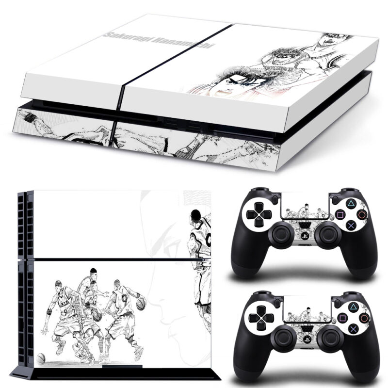 Black And White Sakuragi Hanamichi Decal Cover For PS4 And Controller