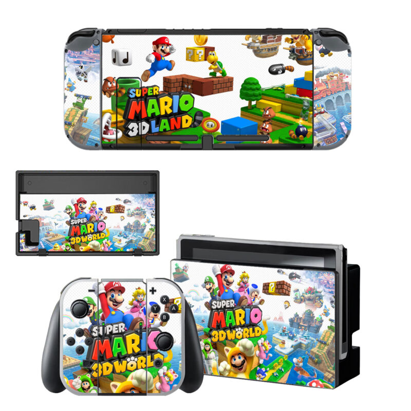 Super Mario 3D Land And 3D World Skin Sticker For Nintendo Switch OLED & Nintendo Switch