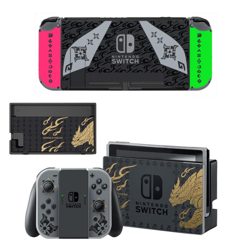 Monster Hunter Rise Decal Cover For Nintendo Switch OLED & Nintendo Switch Design 5