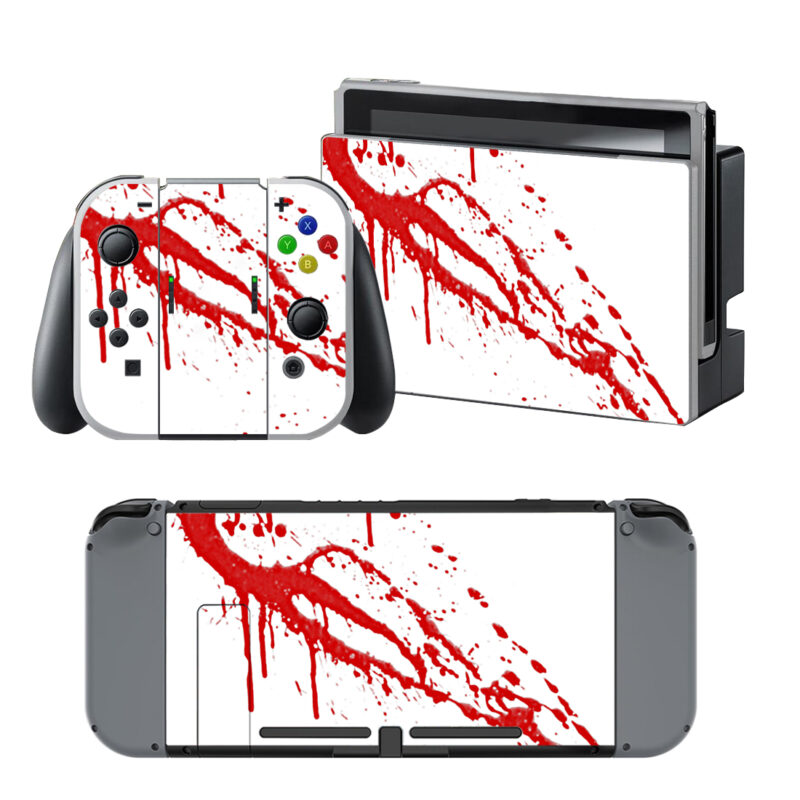 Blood Splatter Texture Decal Cover For Nintendo Switch & Nintendo Switch OLED