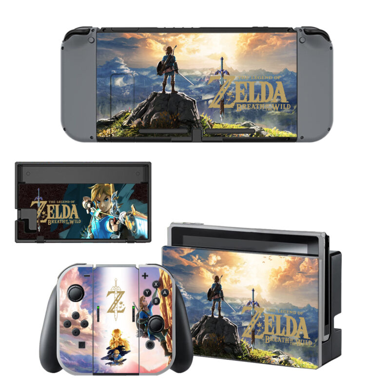 The Legend Of Zelda Breath Of The Wild Skin Sticker For Nintendo Switch & Nintendo Switch OLED Design 1