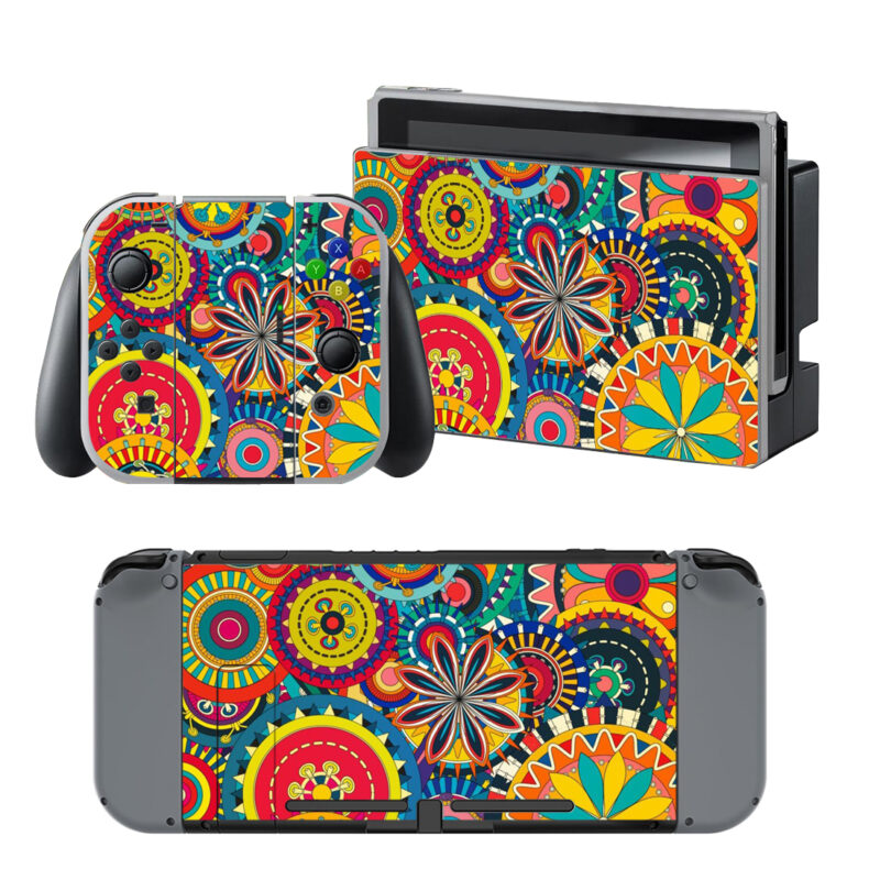 Colorful Psychedelic Art Decal Cover For Nintendo Switch & Nintendo Switch OLED