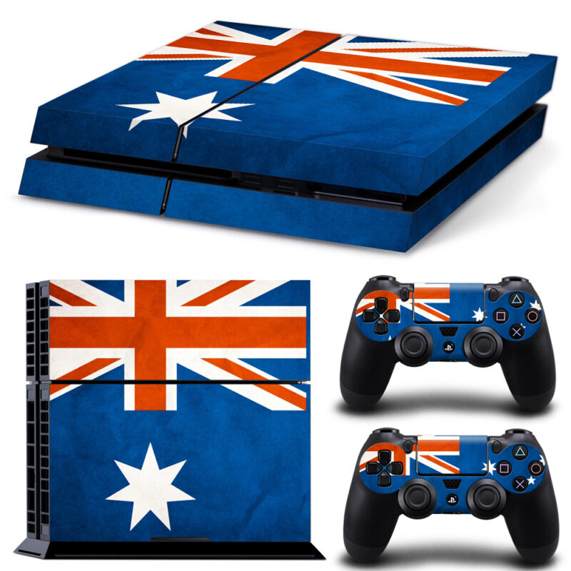 Australia Flag PS4 Skin Sticker Design 1