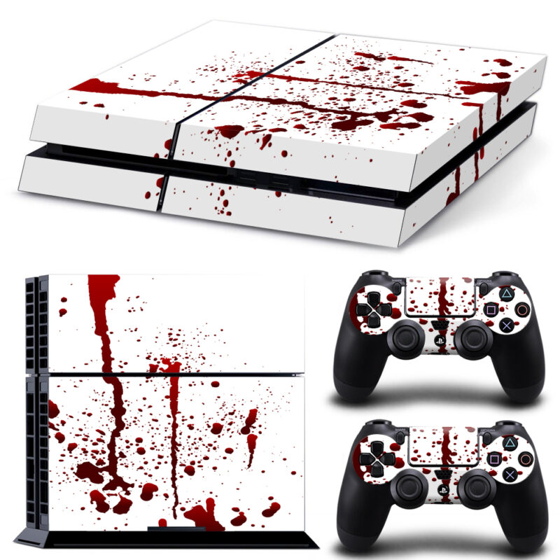 Bloody Vinyl Splatter PS4 Skin Sticker