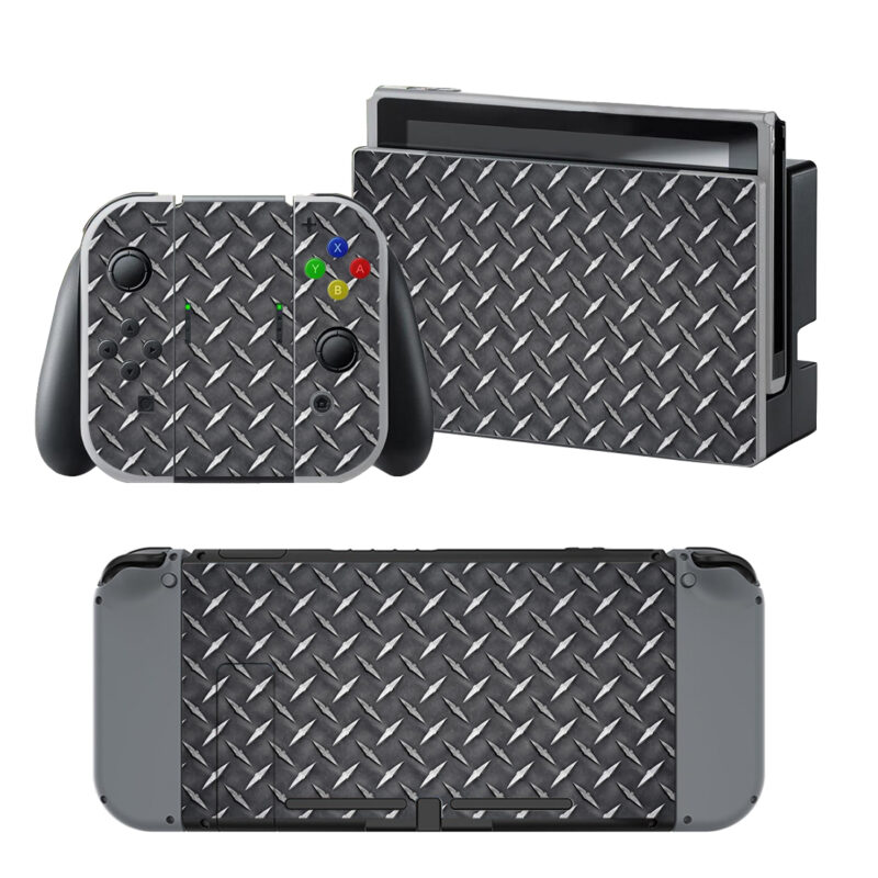 Diamond Steel Metal Texture Skin Sticker For Nintendo Switch & Nintendo Switch OLED