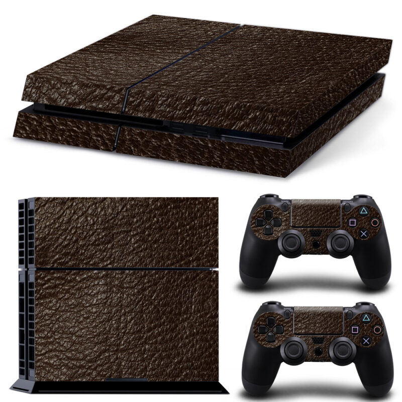 Brown Leather Texture PS4 Skin Sticker