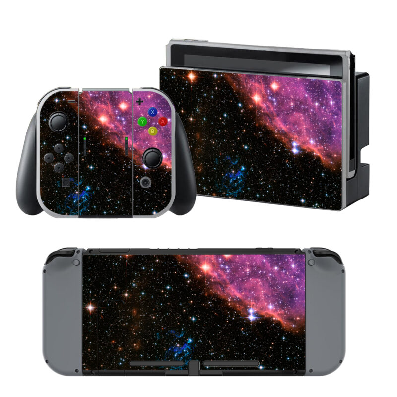 Pink And Black Galaxy Decal Cover For Nintendo Switch & Nintendo Switch OLED